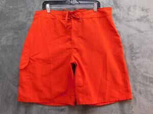 Sunshine Zone Swim Trunks Shorts Mens 38 Orange Boardshorts Pocket Drawstring